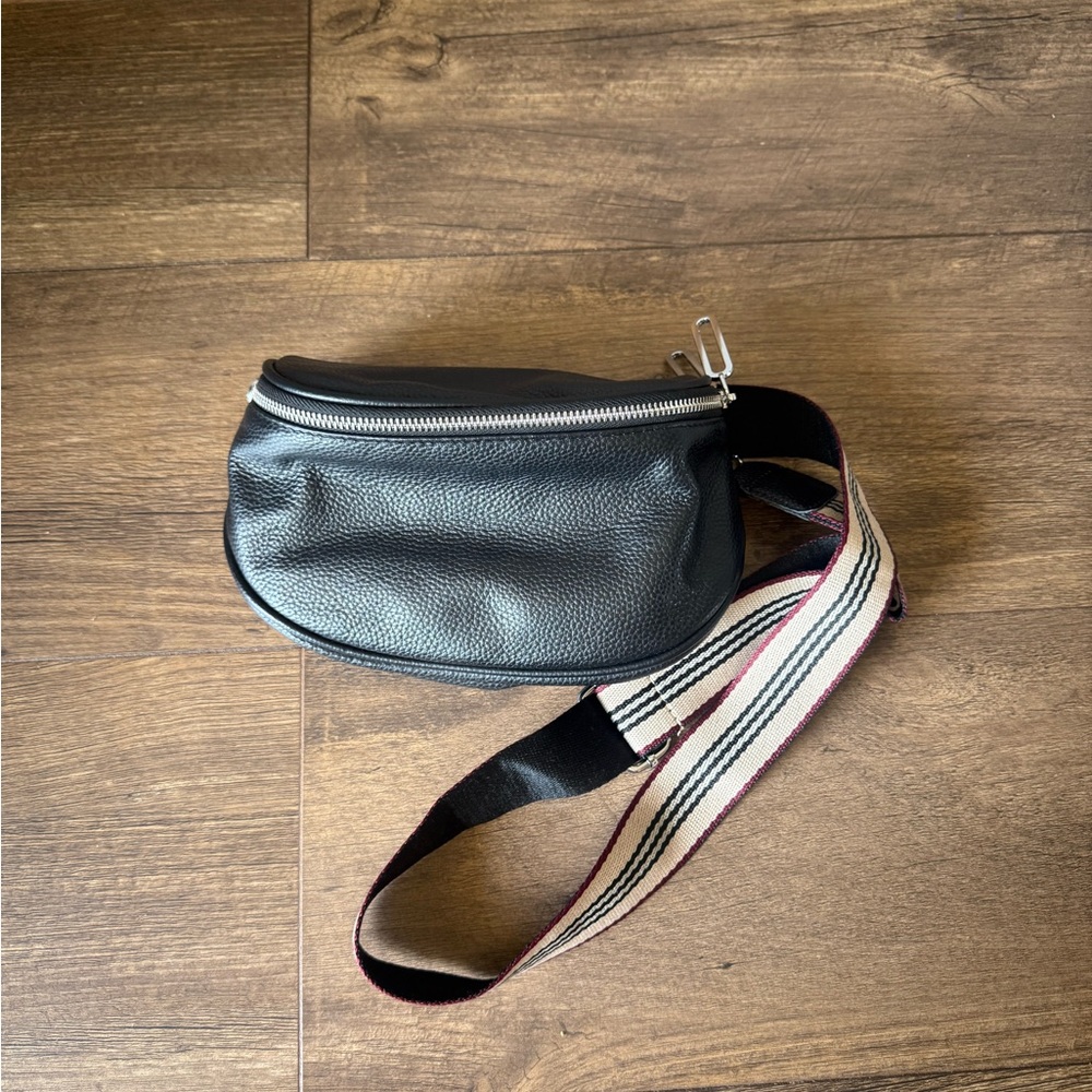Black Leather Crossbody Bag
